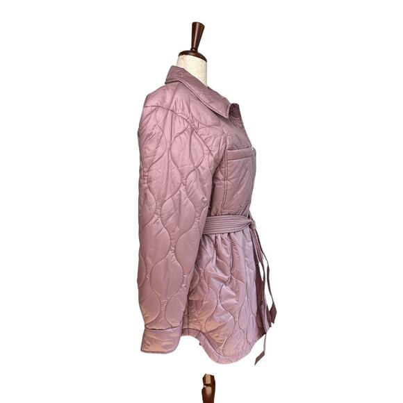 NWT Sanctuary Dusky Pink Lightweight Quilted Puffy Jacket - Size XL - Picture 2 of 5